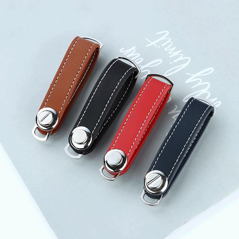 Car Key Pouch Bag Case Wallet Holder Chain Key Wallet Ring Collector Housekeeper Pocket Key Organizer Smart Leather Keychain