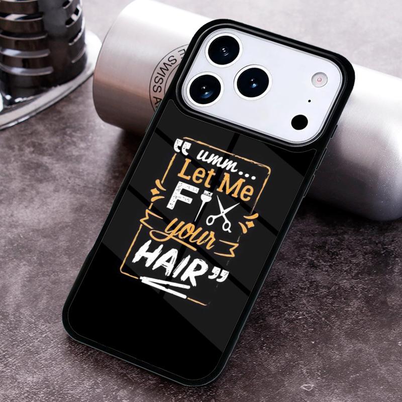 Barber Shop Hair Stylist Phone Case For iPhone 17 16 15 14 13 12 11 Pro Max Plus 17Air Soft Silicone Cover