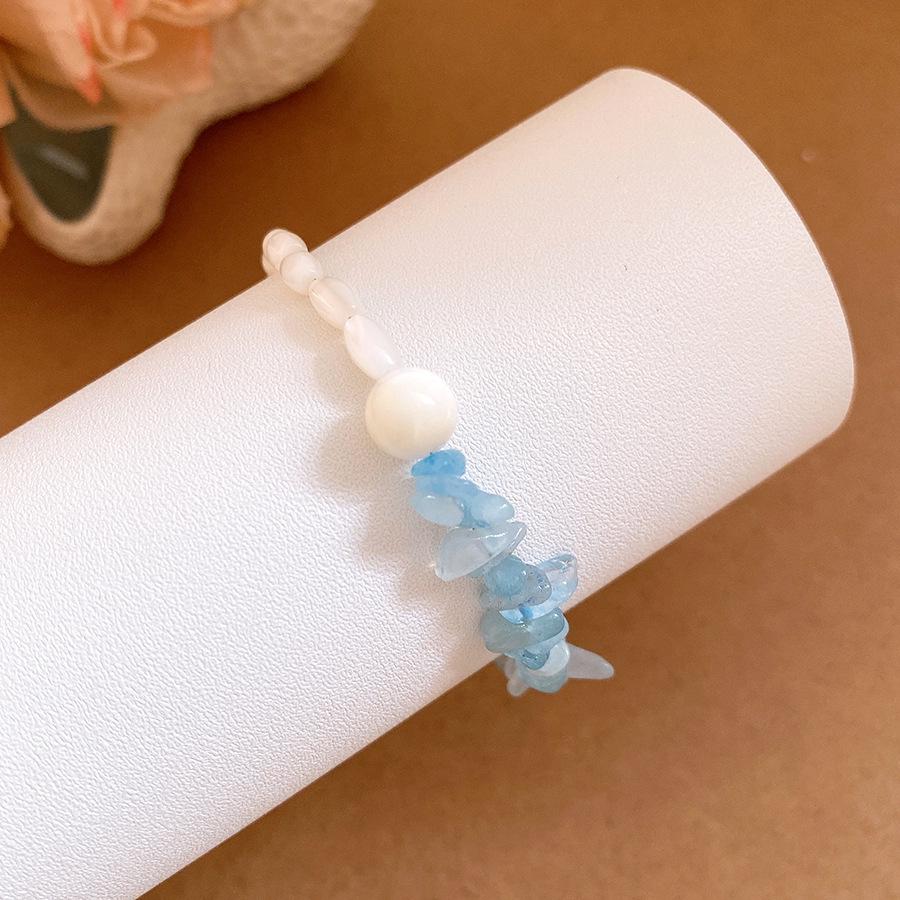 Elegant Shallow Sea Pearl Bracelet: Exquisite Beaded Pull String Design for a Sophisticated Touch