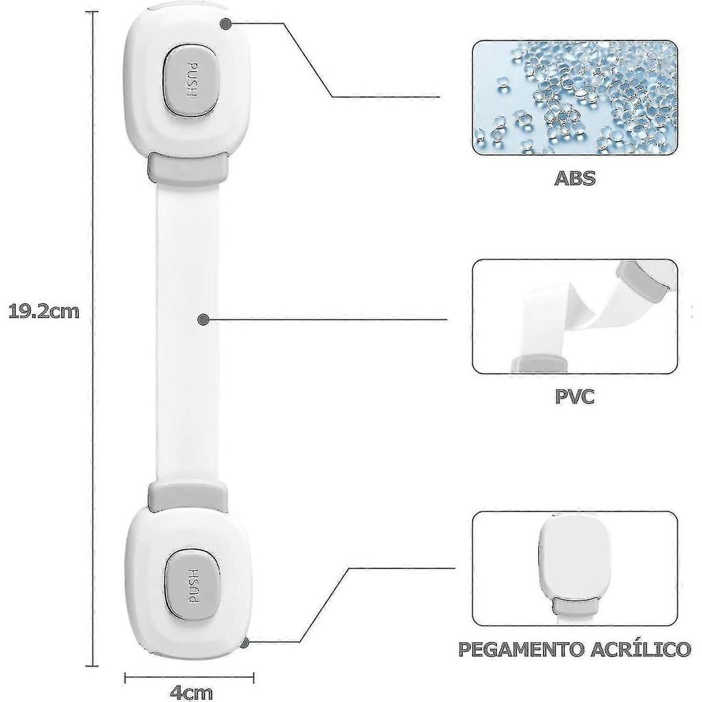 Baby Safety Door Block 6 Pieces, Drawer Blocks Cupboard Latches And Fridge Safety Child Closet Baby Protection Home
