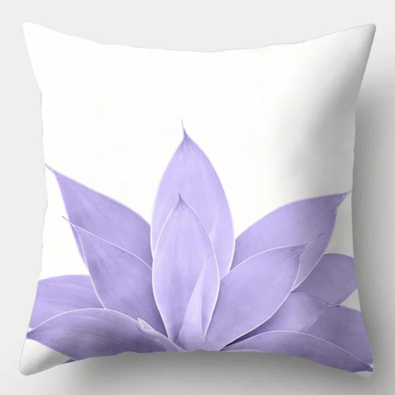 Purple Geometric Decorative Cushion Cover Pillow Pillowcase Polyester 45*45 Throw Pillows Home Decor Pillowcover