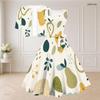 Women Plus Size Two Piece Set Printed Square Neck Sleeveless Tie Waist Flared Dress With Short Sleeve Cropped Shrug