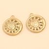 4 Styles Stainless Steel Sun Pendant Connector - Creative Vacuum Plated Handmade Ornament