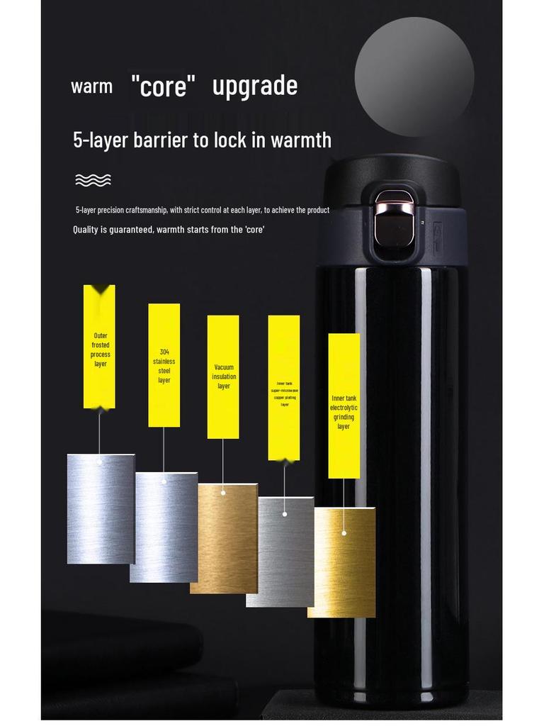 Large Capacity Insulated Student Water Cup - Creative Gift Packaging