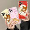 Popular Cute R-rilakkuma Bear Transparent Phone Case For IPhone 17 Air 16 Pro Max 15 14 13 12 11Plus Shockproof Cover
