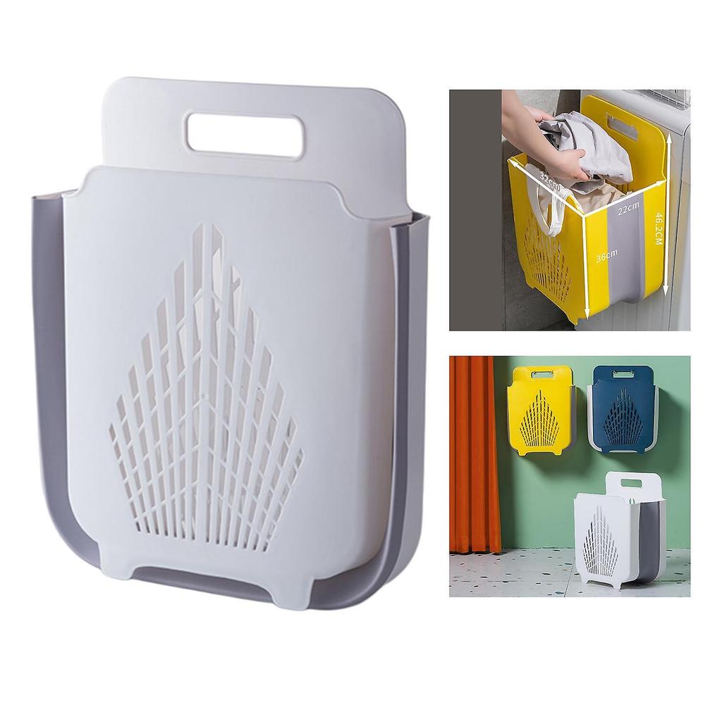 Foldable Laundry Basket Large Folding Storage Bin Organizer White