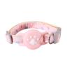 Soft Dog Collar Cute Looking Comfortable Cloth Positioning Dog Pet Collar for Garden Patio Pink