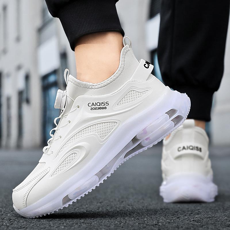 Darth Vader Men's Shoes Summer Air Cushion Shock Absorption Youth Running Mesh Sneakers Rotating Button Heightening Dad Shoes