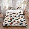 3pcs Collection of Colorful Beetles Quilt Cover Set (1 Quilt Cover + 2 Pillowcases Without Pillow Core)