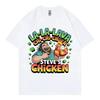 Steve's Lava Chicken Graphic T Shirts Men Women Casual Loose Short Sleeve T-shirt Harajuku Cartoon Oversized T-shirts Streetwear