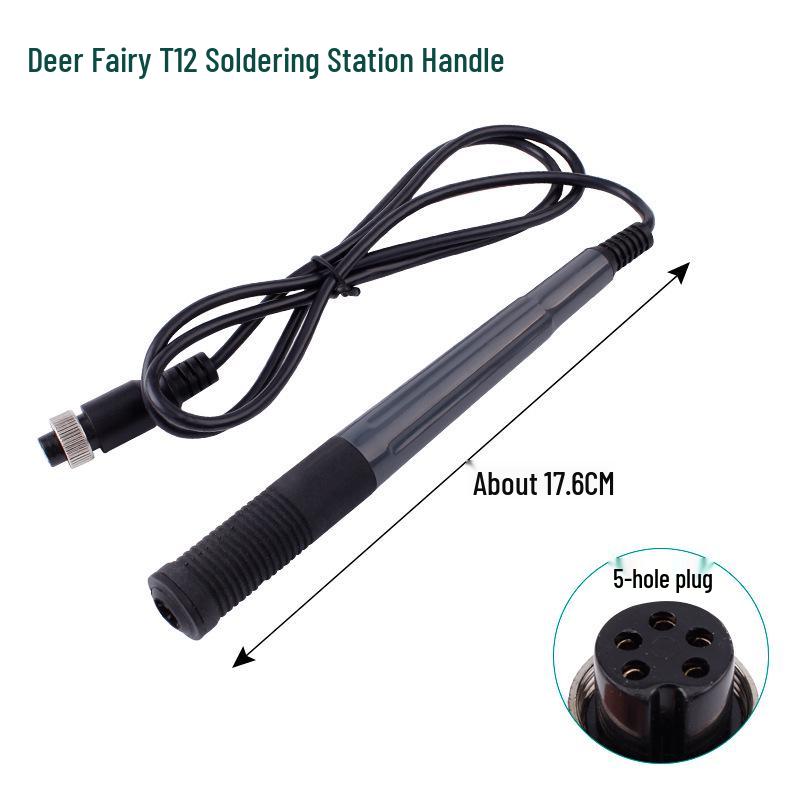Deer Fairy 936 Soldering Iron Handle for Saike 952T12 Station, 203 Constant Temp, 969D Hot Air Gun Accessories.