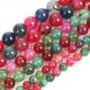 Tourmaline Natural Crystal Stone 4/6/8/10/12mm Beads 15"Strand Smooth Loose Spacer Beads for Jewelry Making DIY Bracelets Accessories