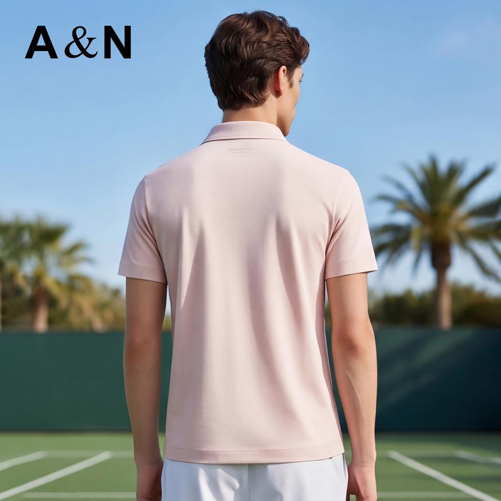 12% Mulberry Silk Machine Washable Summer Business Casual Polo Shirt Men's Solid Color Short-Sleeved T-Shirt