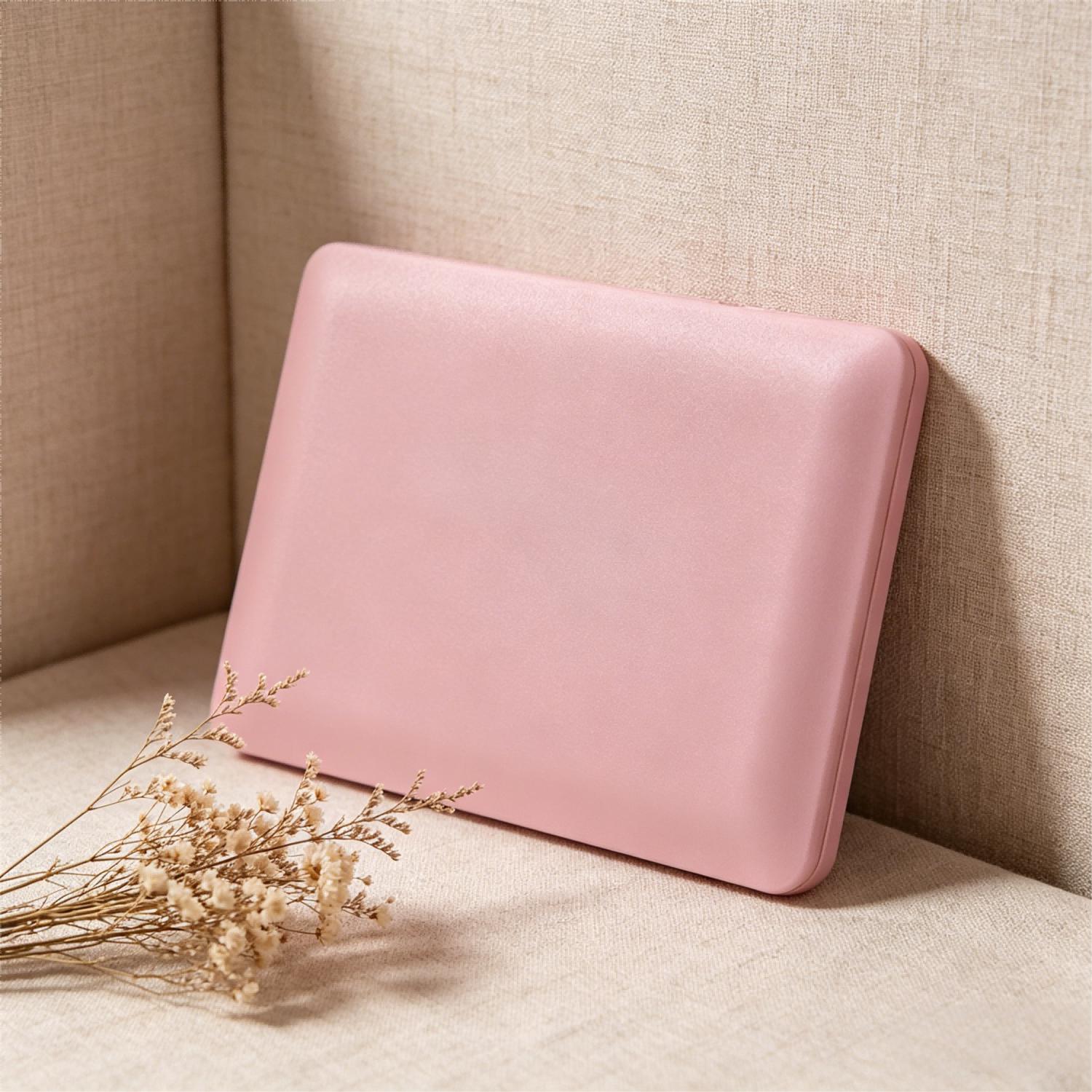 

1PC Creative Mini Laptop Style Makeup Mirror, Portable Foldable Touch up Mirror for Purse, Practical Home Desk Decor Gift рожевий