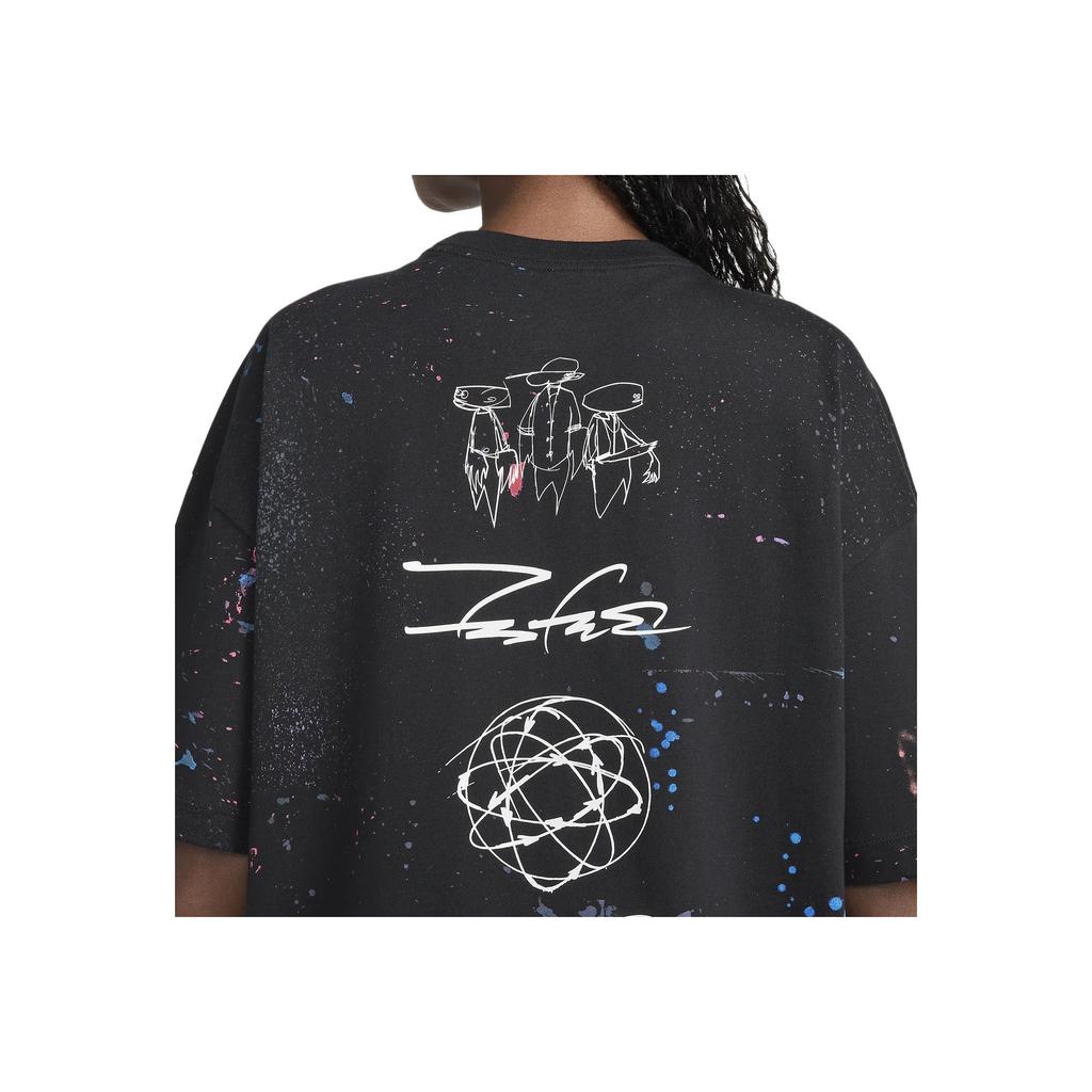 Nike Maglietta Oversize X Futura da Donna Breaking (Dimensionamento dell'Asia) Abbigliamento Streetwear da Donna Nera FZ0284010