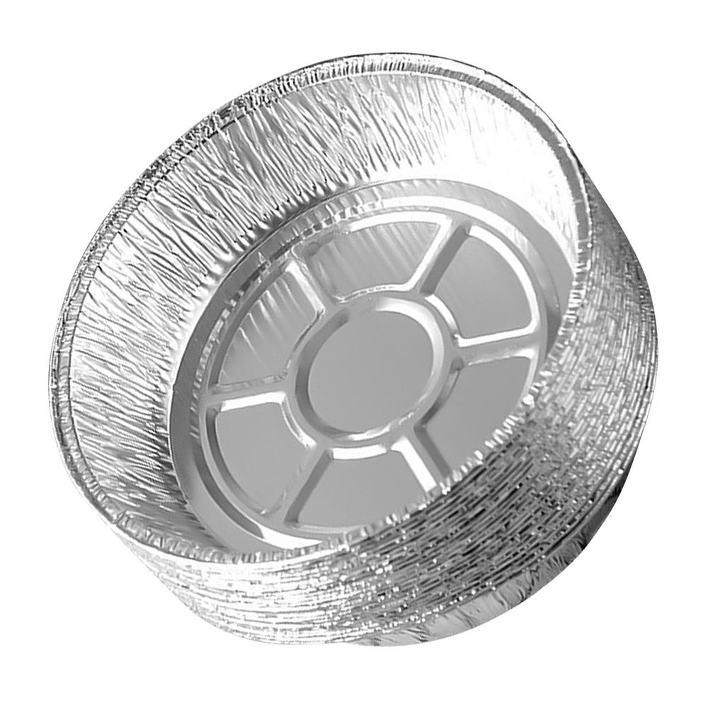 50 Stück 9 Zoll Einweg-Aluminiumfolien-Teller Runde Zinnfolien-Kuchenformen für Heißluftfritteusen Backen Kochen Lagerung Braten