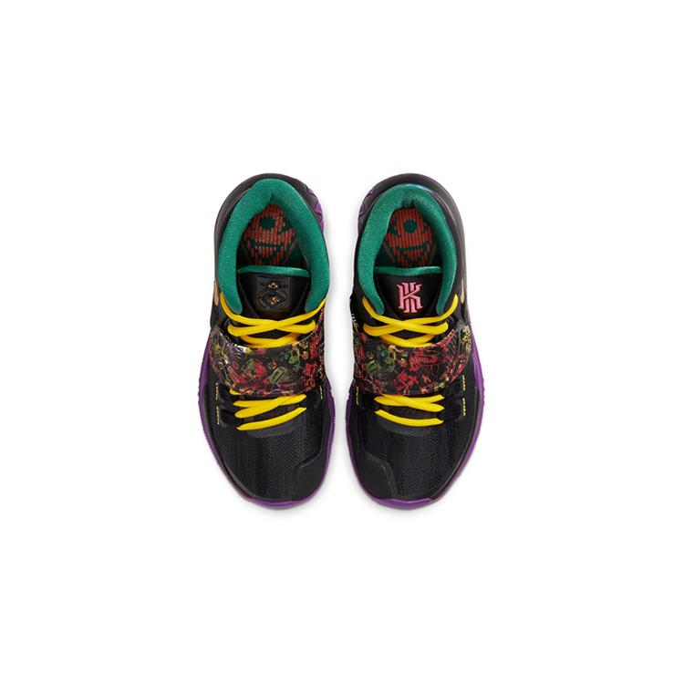 Nike Kyrie 6 CNY Irving 6 Chaussures de Basketball Hautes Noir Enfants Âgés de 3 à 7 Ans CQ5773-001