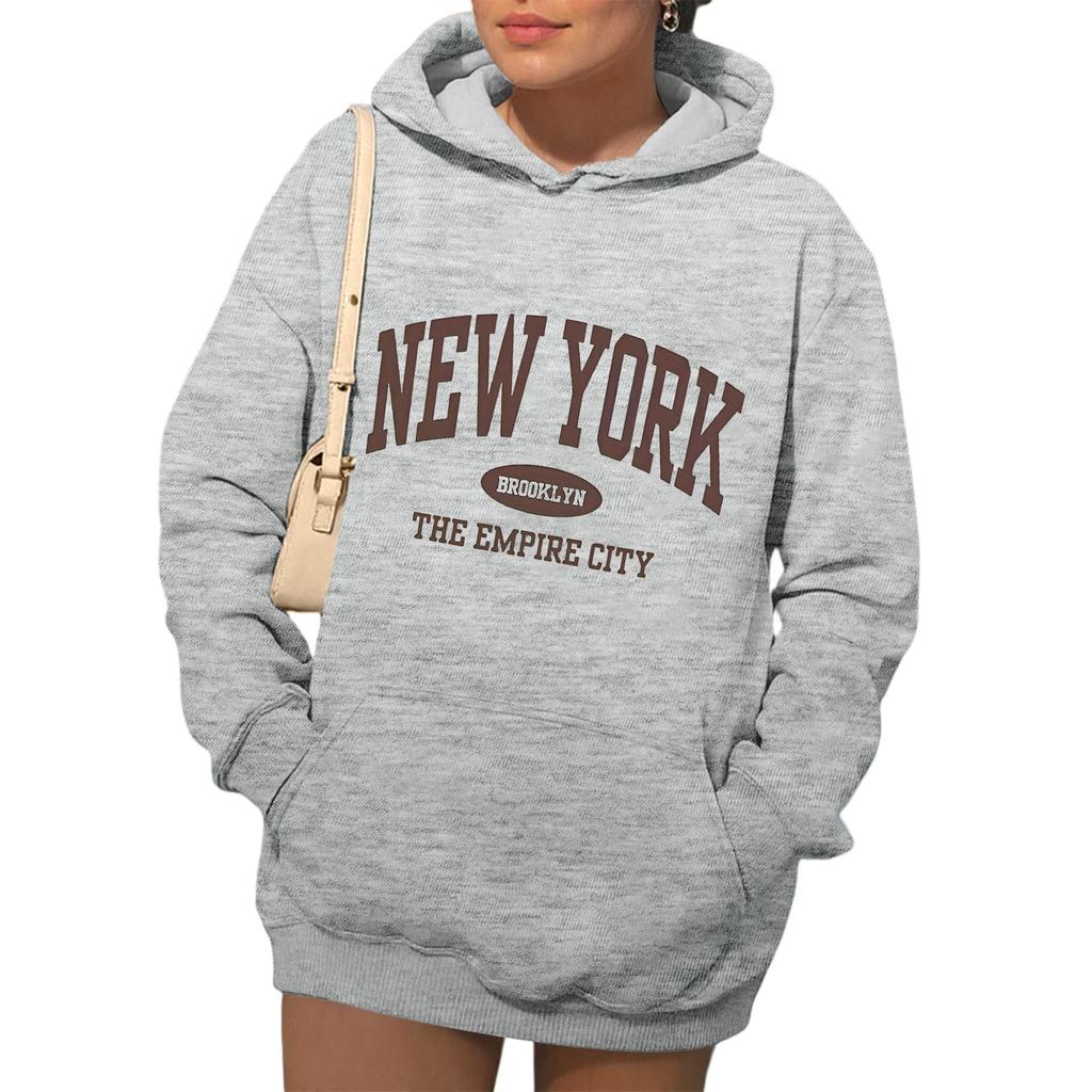 Womens Hoodies Fall Fashion Sweatshirts Printed Casual Long Sleeve Loose Sweatshirt Fall Hoodie Sweatshirt