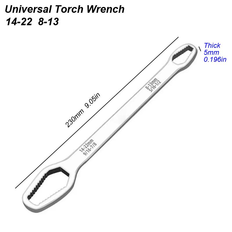 Universal Torx Wrench Double Head Ended Board Adjustable Torx Self-tightening Spanner Multi-purpose Hand Tool Car Riding Repair