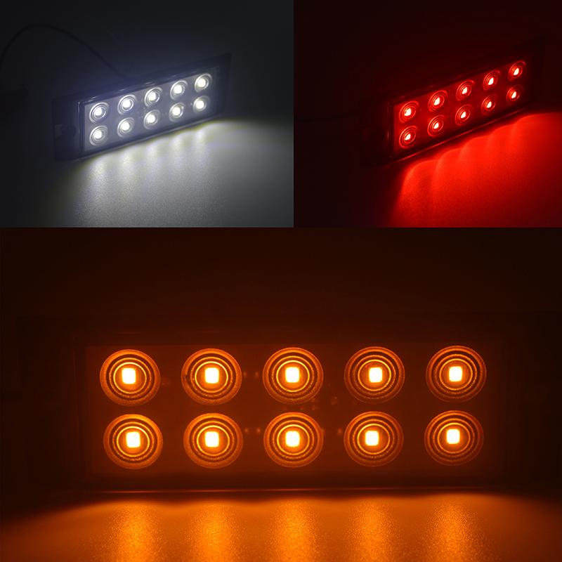 1Pcs 12-24V 10 Leds Trailer Lights Waterproof Double Sides Marker Trailer Lights Car Truck Rear Tail Lamps Warning Signal Lights