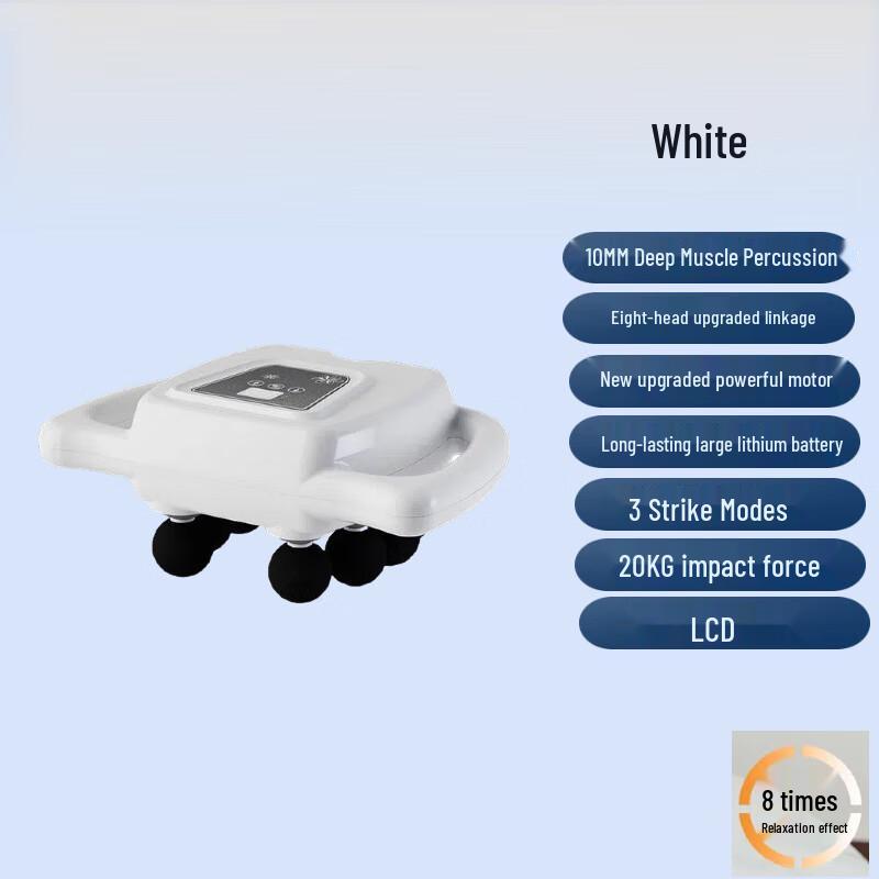 Jiupin Rechargeable 8-Head Percussion Massage Gun