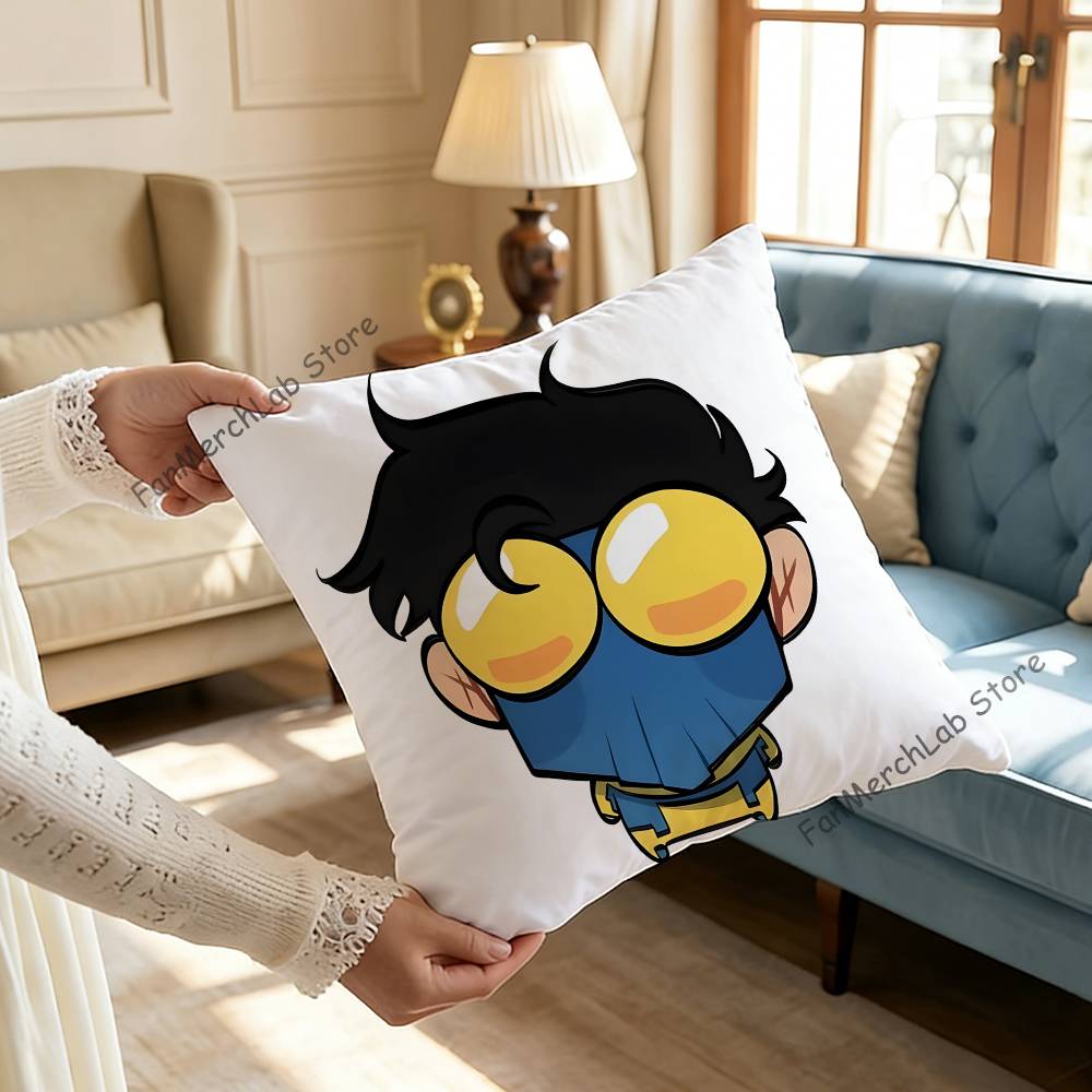 

IInvincibleS Anime Pillow Covers Cartoon Sofa Decorative Home Doublesided Printing Short Plush Cute Cushion Cover 30x30cm