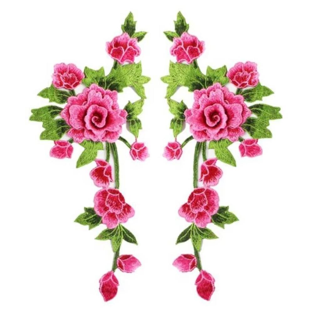 3D Flower Embroidery Flower Applique Multi-Color Handmade Sew On Patch Embroidery DIY Embroidery Repair Patch Wedding Decoration