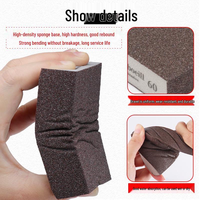 K Brand Thick Sanding Sponge for Grout Cleaning, Woodworking, Metal Hand Sanding, and Polishing