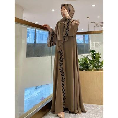 Eid Muslim Abaya for Women Embroidery Dress with Scarf Dress Dubai Arab Long Robe Morocco Abayas Kaftan Headscarf Gorgeous