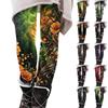 Women's Halloween Print Stretch Leggings Casual Pants for Home