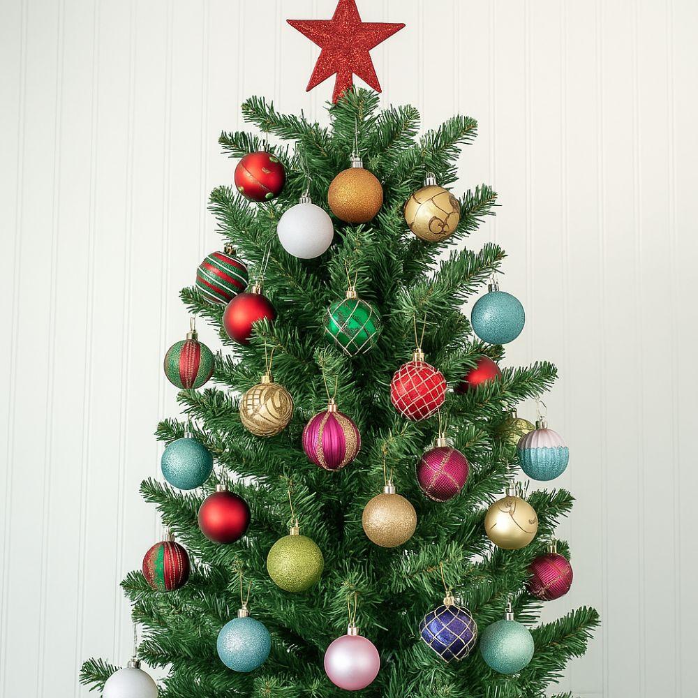 Electroplated Christmas Hanging Ball Shatterproof Xmas Tree Decoration  Photographic Props