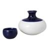Sake Blue Glaze KOGAMO Tokkuri Sake Cup Set Mino Ware Perfect for Cold and Hot Made In Japan Ale-net Set, & (2 Pieces) - Ceramic, Sake,