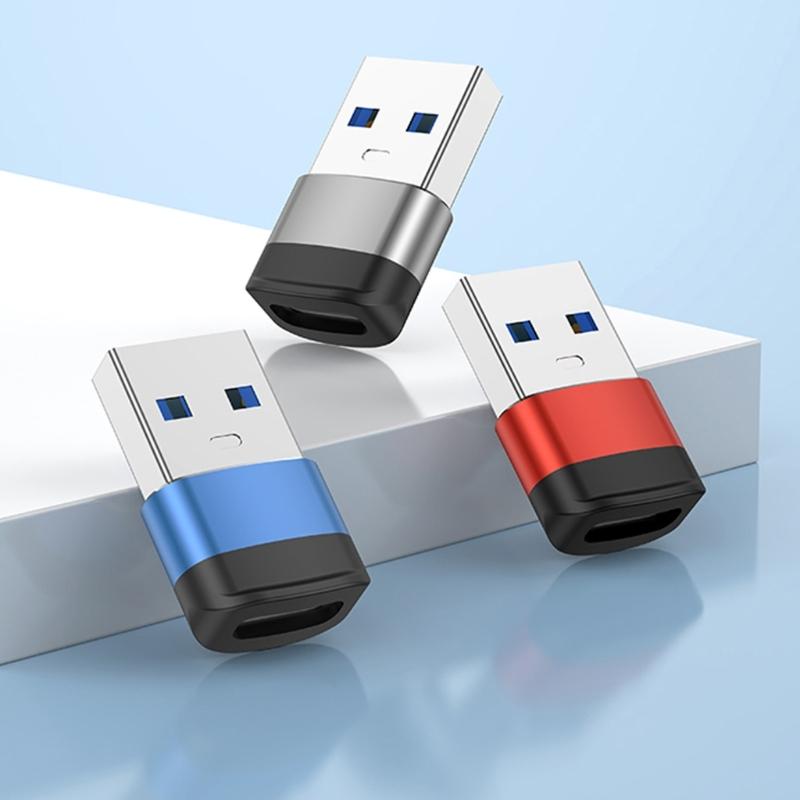 Type C Female to USB3.0 Male Adapter USB A to C Adapter Supports 10Gbps Data Speed Quick Charging for Phones Tablets