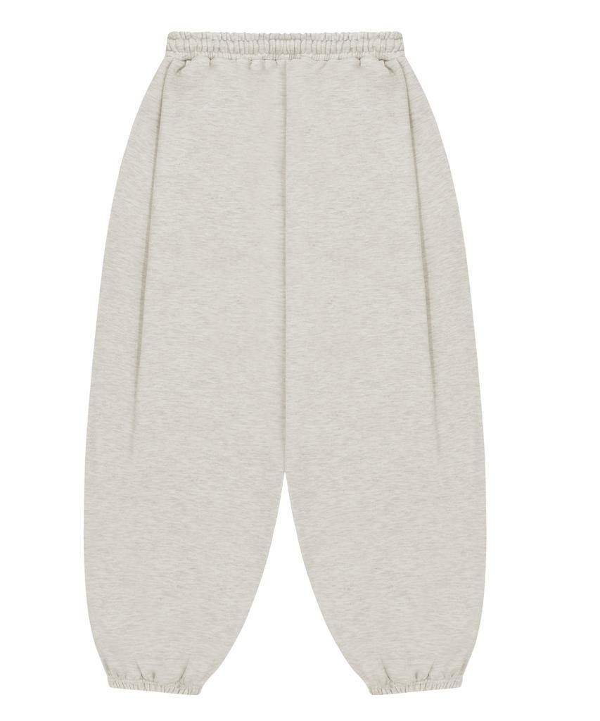 S'EST Side Double Pleat Wide Jogger Fit Training Sweatpants - Oatmeal