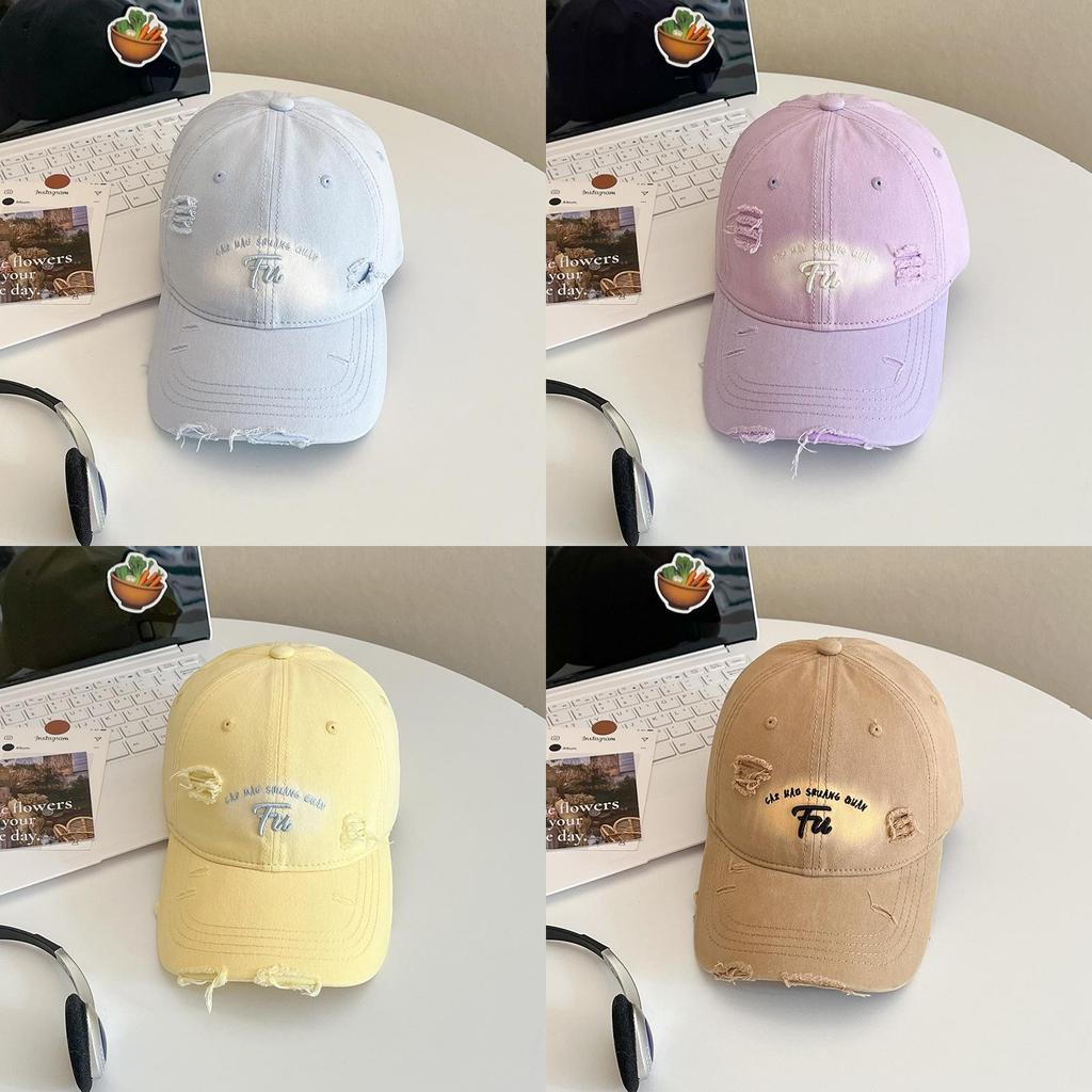 Korean Style Letter Baseball Cap With Adjustable Fit For Summer Outdoor Sun Protection