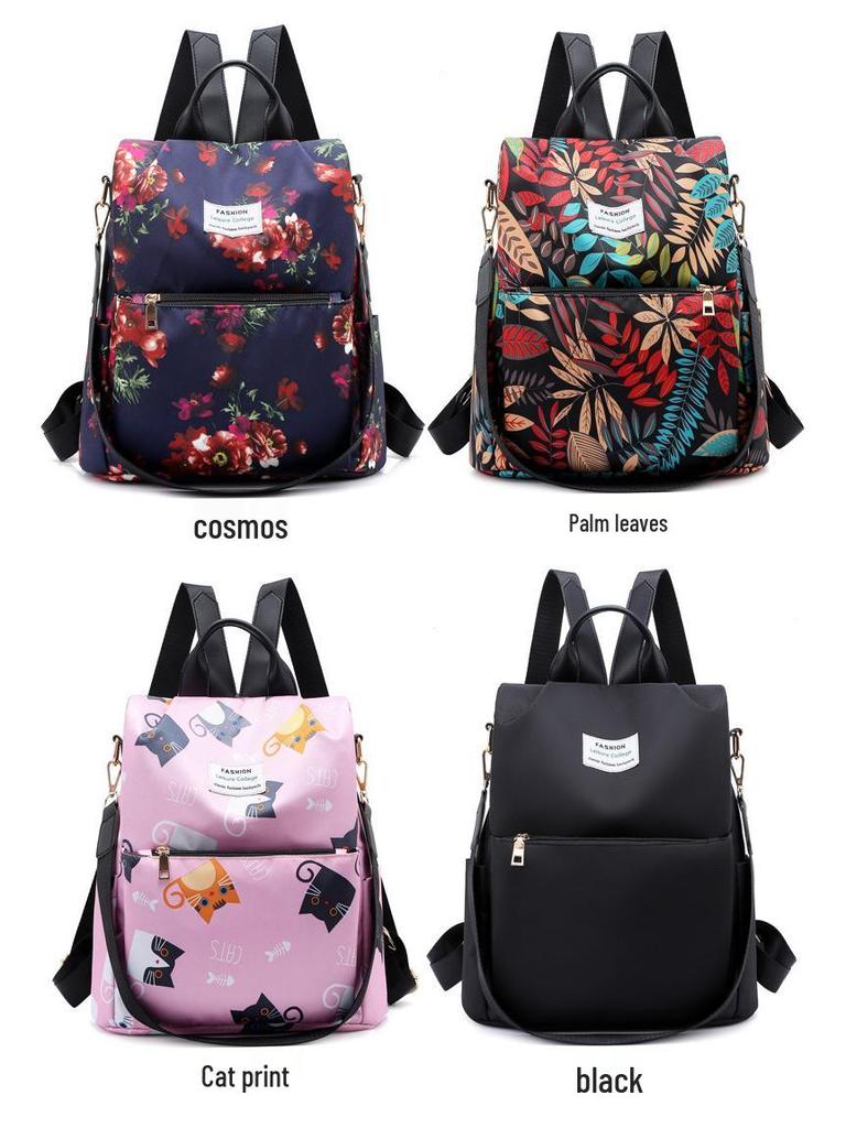 Junior High School Large Capacity Korean Style Printed Backpack for Girls
