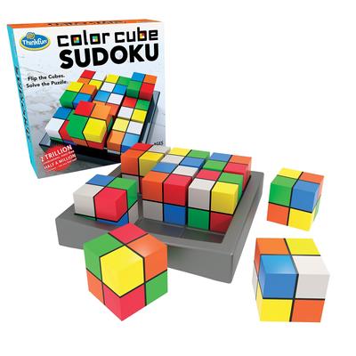 ThinkFun "Color Cube Sudoku" Amerikietiško stiliaus Sudoku žaidimas 76342 Įtraukta instrukcija japonų kalba Amžius 8+