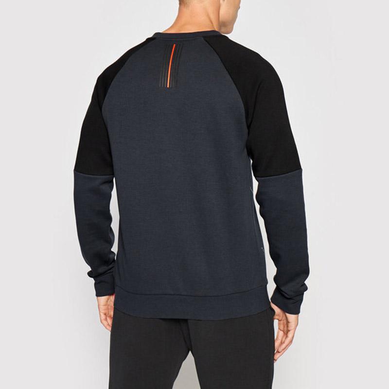 Emporio Armani Ventus7 Color Block Logo Crewneck Sweatshirt Men sweatshirts Black 6KPM41-PJANZ-1578