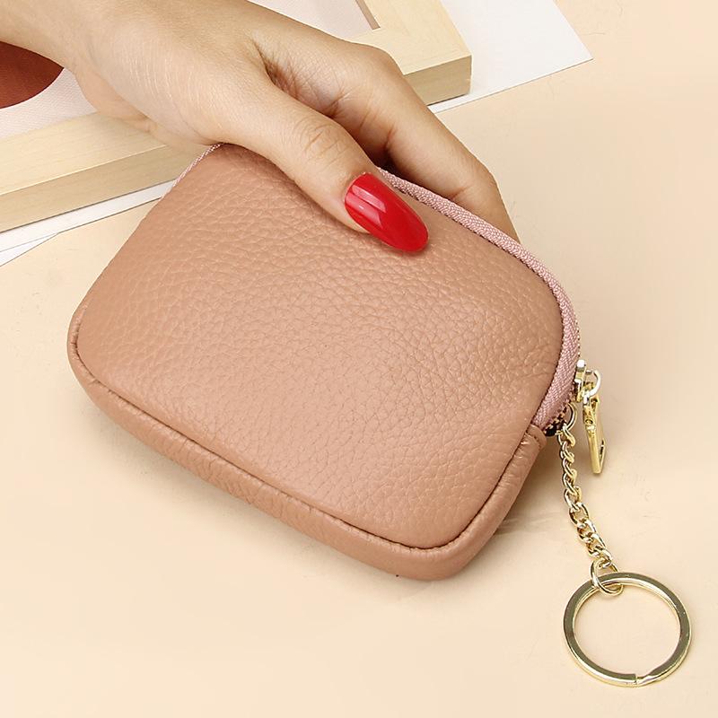 New Fashion Women's Wallets Genuine Leather Shell Design Small Coin Purses Storage Bag Zipper Pocket Key Money Pouch Mini Wallet