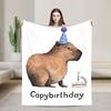 Cute Capybara Blanket  Fuzzy Throw Blankets Bedroom Sofa Decoration Soft Warm Bedspreads