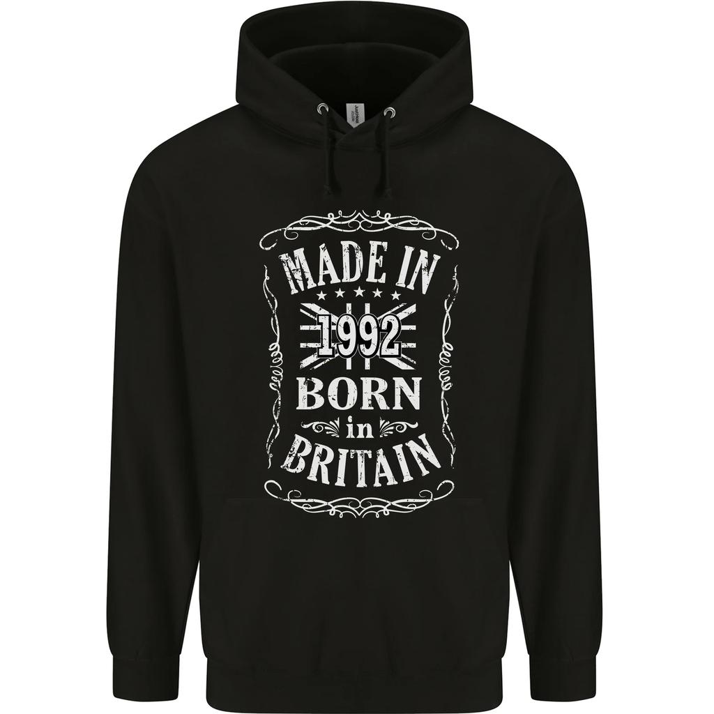 Born In Britain 33rd Birthday Made 1992 Hoodie