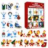 Office Desk Decoration Christmas Advent Calendar 2026, 24-Day Surprise Countdown with 24 Festival Celebration Supplies Acrylic Pendants, Anime Themed