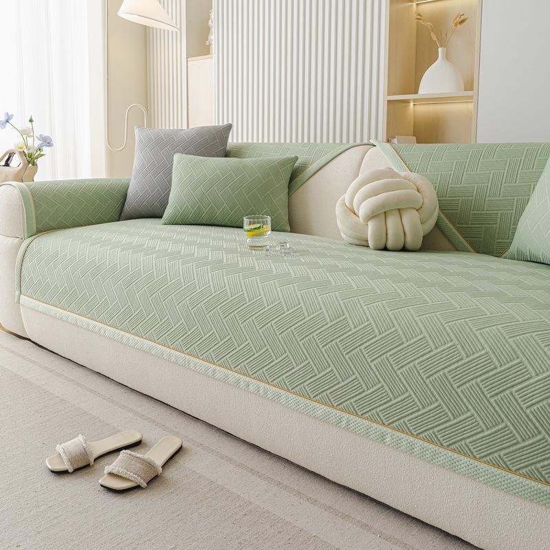 Cool Ice Silk Special-Shaped Sofa Cushion  New Fixed Non-Slip Summer Mat Seat Cushion Irregular Sofa Cover