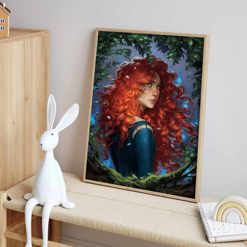 Disney Diamond Painting 5D Brave Princess Merida Cartoon Movie Cross Stitch Embroidery Handmade Gift Home Decor