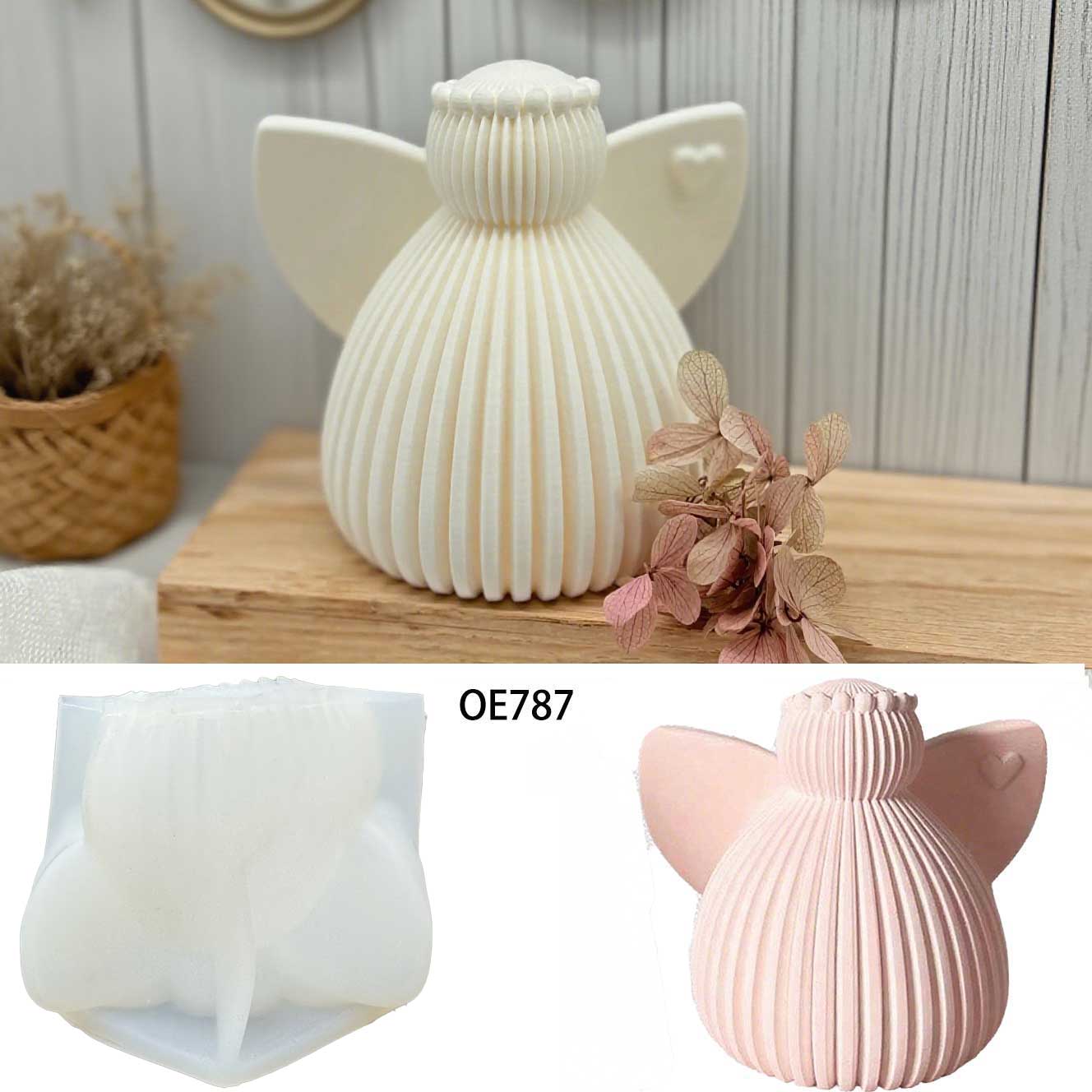 

Chubby and elegant angel mold, suitable for Christmas, Halloween, wedding, compatible with silicone, plaster, resin, clay, DIY