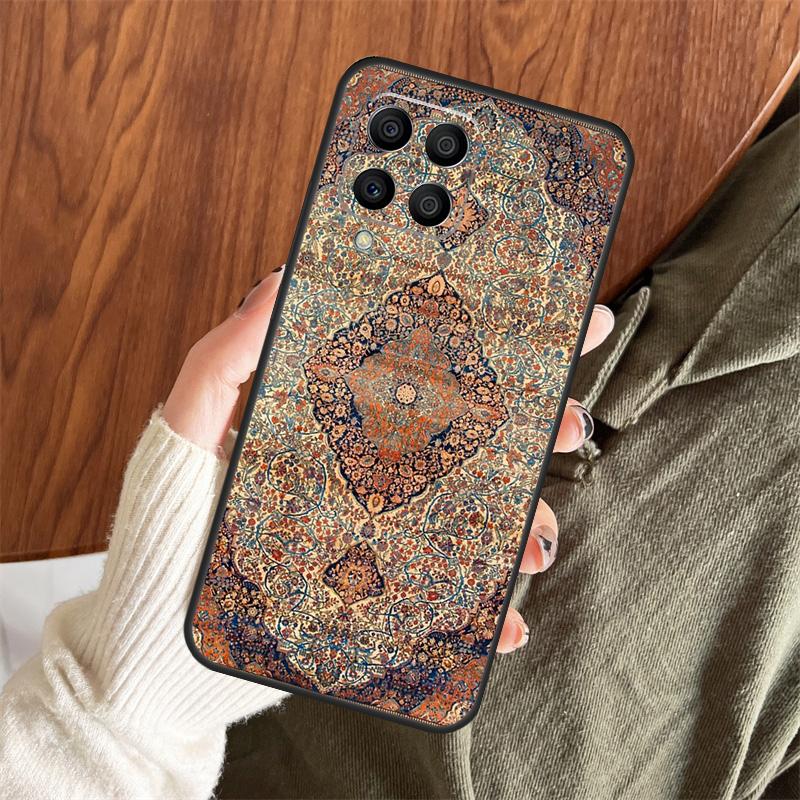 Persian Carpet Floral Pattern Case For Samsung Galaxy M13 M33 M53 M15 M35 M55 M06 M16 M36 M56 M31 M12 M32 M52 M14 M34 M54