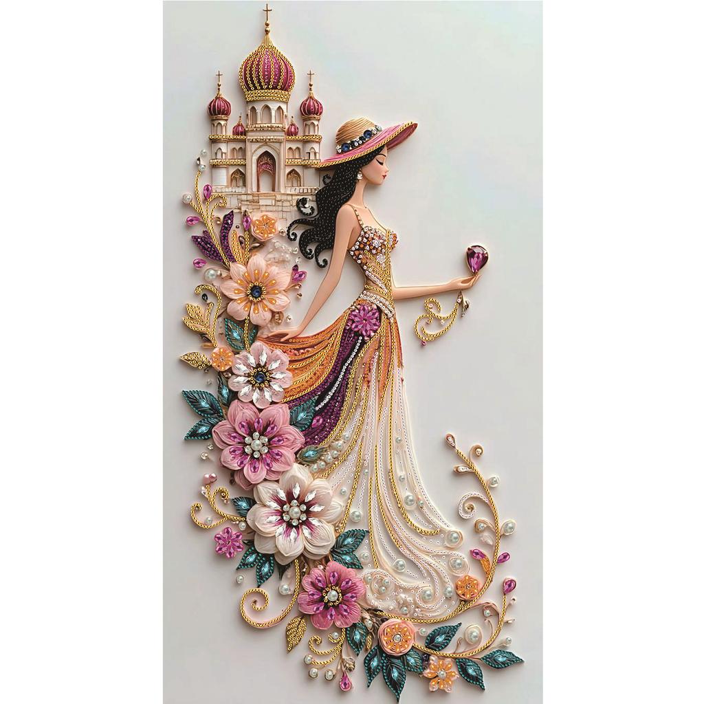 Beauty Special Shaped DIY Partial Drill Diamond Painting Kits Large Size 40x70cm Diamonds Paintings Gem Art Home Decor