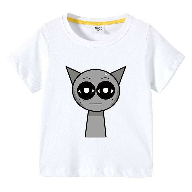 Summer Hot Sale Sprunki Kids' Game T-Shirt Boys' Short Sleeve Top Girls' Casual Top Clothing