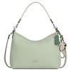 Laurel 31 Detachable Shoulder Strap Soft Pebbled Leather with Printed Coated Canvas Shoulder Bag Large Women's Green