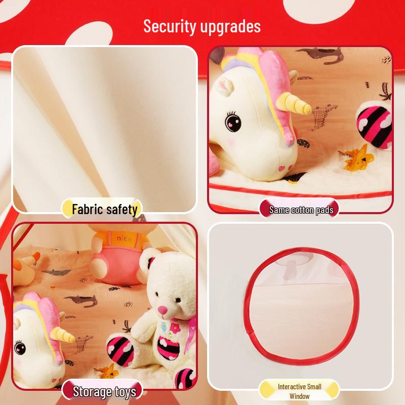 Princess Mushroom Castle Indoor Play Tent for Girls